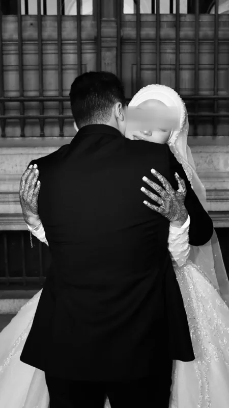 Les instants à deux — photographie de mariage IR STUDIO en noir et blanc